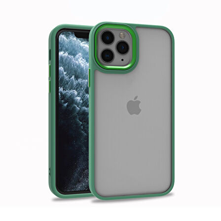 iPhone 11 Pro Max Uyumlu Zore Flora Kılıf-Yeşil