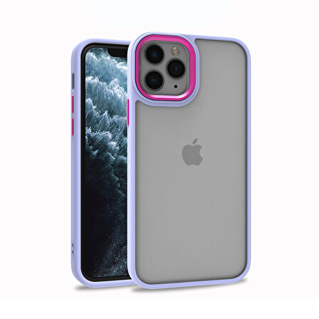 Apple iPhone 11 Pro Kılıf Zore Flora Kapak-Lila