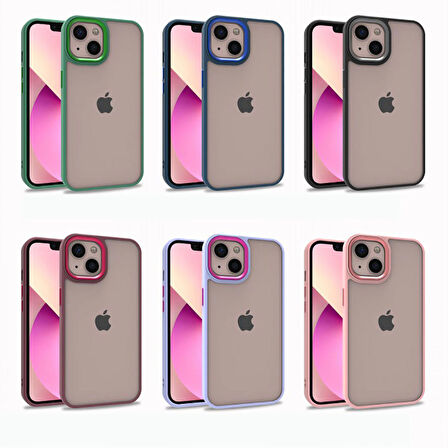 iPhone 13 Uyumlu Ensueno Flora Kapak-Lila