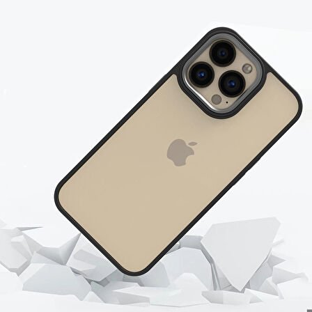 iPhone 13 Pro Uyumlu Zore Flora Kapak-Siyah