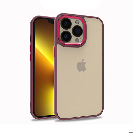 iPhone 13 Pro Uyumlu Zore Flora Kapak-Kırmızı