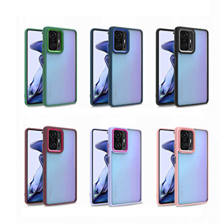 Xiaomi Mi 11T 5G Kılıf Zore Flora Kapak-Lila