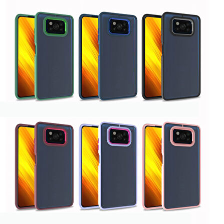 Xiaomi Poco X3 Kılıf Zore Flora Kapak-Kırmızı