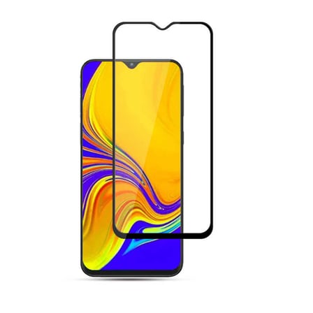Huawei P30 Lite MKST Kenarları Kırılmaya Dayanıklı Cam Ekran Koruyucu - Siyah