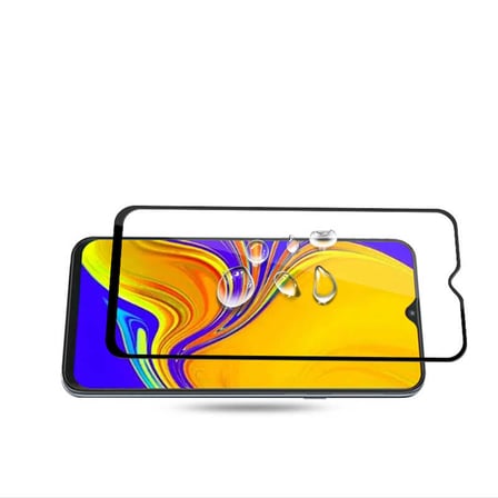 Huawei P30 Lite MKST Kenarları Kırılmaya Dayanıklı Cam Ekran Koruyucu - Siyah