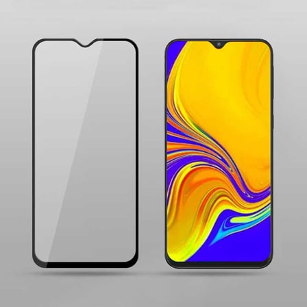 Huawei P30 Lite MKST Kenarları Kırılmaya Dayanıklı Cam Ekran Koruyucu - Siyah