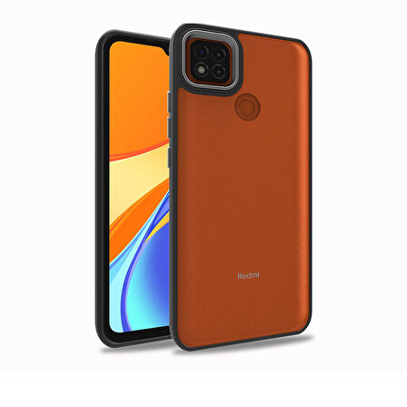 Xiaomi Redmi 9C Kılıf Zore Flora Kapak-Siyah