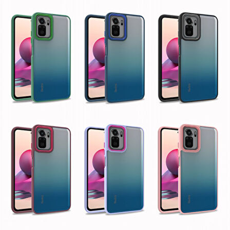 Xiaomi Redmi Note 10 Kılıf Zore Flora Kapak-Rose Gold