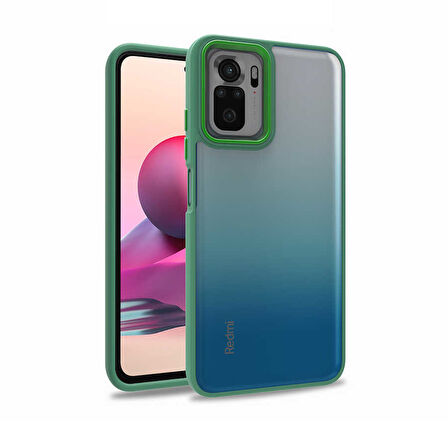 Xiaomi Redmi Note 10 Kılıf Kamera Çıkıntılı Arkası Şeffaf Köşeleri Parlak Renkli Işlemeli Flora Kapak