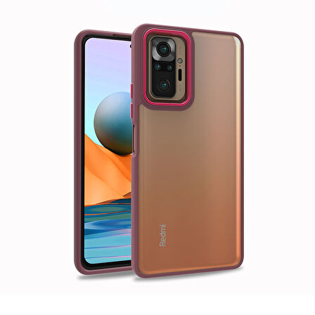 Xiaomi Redmi Note 10 Pro Kılıf Kamera Çıkıntılı Arkası Şeffaf Köşeleri Parlak Renkli Işlemeli Flora Kapak