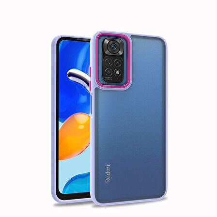 Xiaomi Redmi Note 11 Pro 5G Kılıf Zore Flora Kapak-Lila