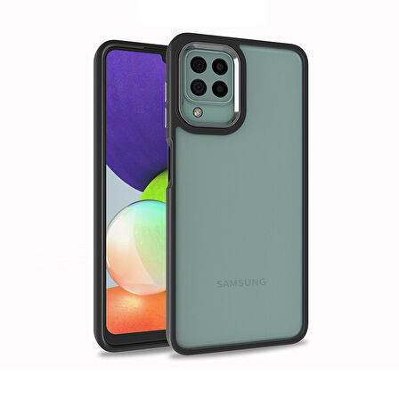 Samsung Galaxy A12 Kılıf Kamera Çıkıntılı Arkası Şeffaf Köşeleri Parlak Renkli Işlemeli Flora Kapak