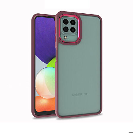 Galaxy A12 Uyumlu Zore Flora Kapak-Kırmızı