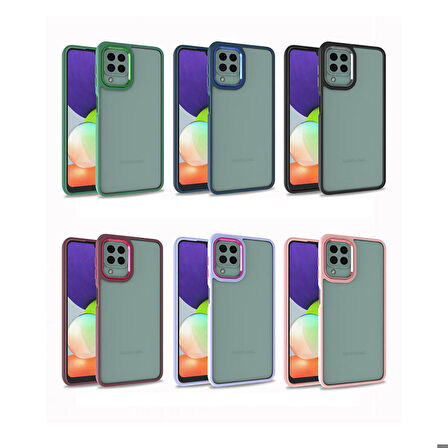 Galaxy A12 Uyumlu Zore Flora Kapak-Yeşil