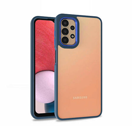 Galaxy A53 5G Uyumlu Zore Flora Kapak-Mavi