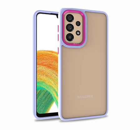 Samsung Galaxy A73 Kılıf Kamera Çıkıntılı Arkası Şeffaf Köşeleri Parlak Renkli Işlemeli Flora Kapak