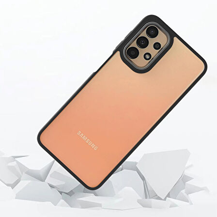 Galaxy A13 4G Uyumlu Zore Flora Kapak-Siyah