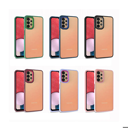 Galaxy A13 4G Uyumlu Zore Flora Kapak-Rose Gold