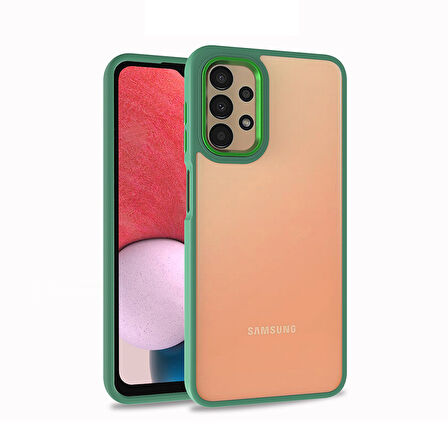 Samsung Galaxy A13 4G Kılıf Kamera Çıkıntılı Arkası Şeffaf Köşeleri Parlak Renkli Işlemeli Flora Kapak