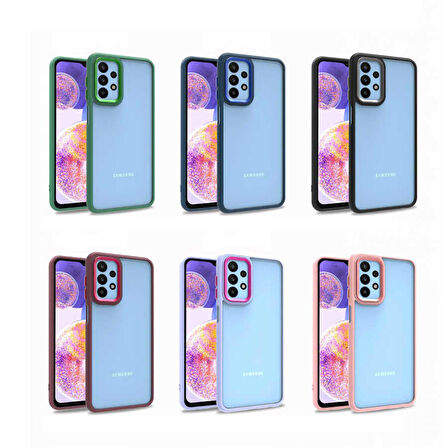 Galaxy A23 Uyumlu Zore Flora Kapak-Yeşil