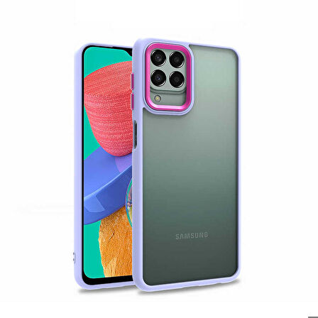 Galaxy M33 Uyumlu Zore Flora Kapak-Lila