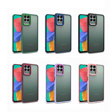 Galaxy M33 Uyumlu Zore Flora Kapak-Rose Gold