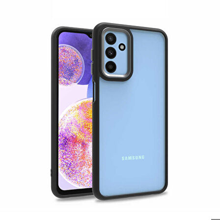 Galaxy M23 Uyumlu Zore Flora Kapak-Siyah