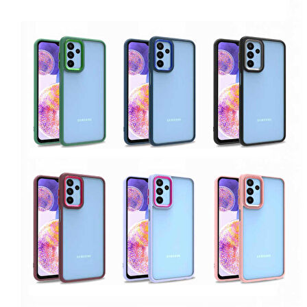 Galaxy M23 Uyumlu Zore Flora Kapak-Siyah
