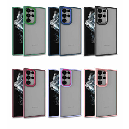 Galaxy S22 Ultra Uyumlu Zore Flora Kapak-Siyah