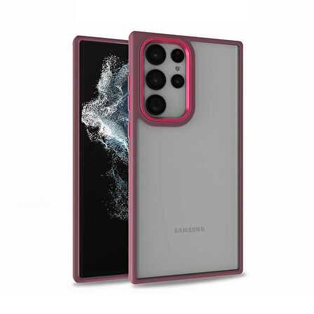 Galaxy S22 Ultra Uyumlu Zore Flora Kılıf-Kırmızı