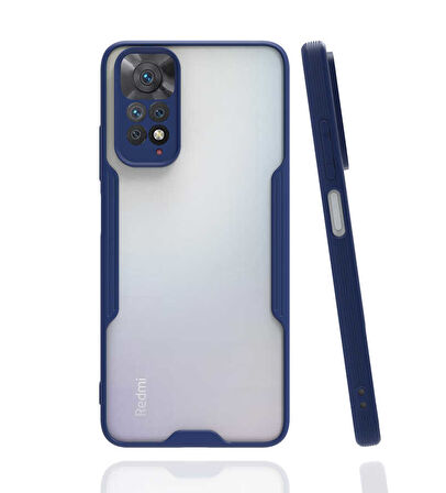 Xiaomi Redmi Note 11S Global Kılıf Zore Parfe Kapak-Lacivert