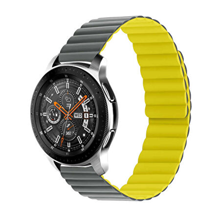 Gear S2 Uyumlu KRD-52 Zore Kordon-Siyah-Sarı