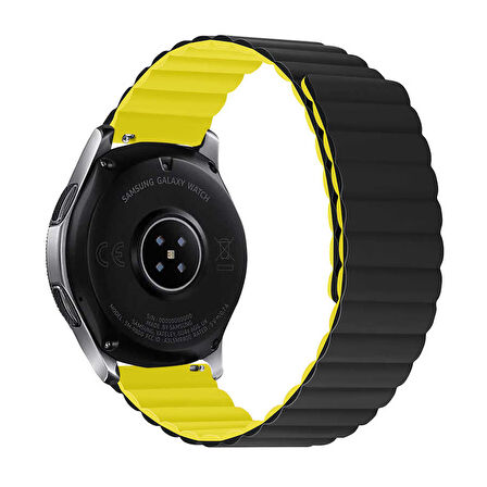 Gear S2 Uyumlu KRD-52 Zore Kordon-Siyah-Sarı
