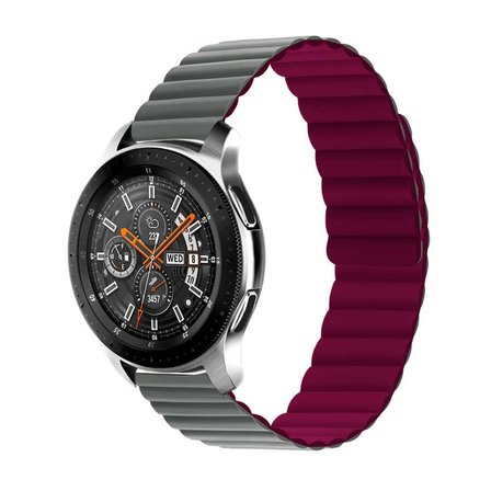 Galaxy Watch Active 2 44mm Uyumlu KRD-52 Zore Kordon-Gri-Kırmızı