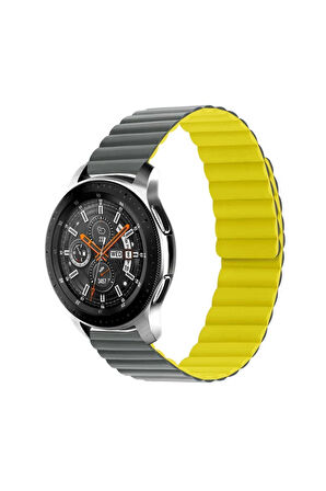 Gear S3 Uyumlu Krd-52 Kordon-siyah-sarı