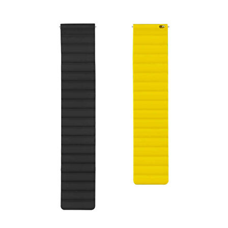 Xiaomi Amazfit Pace Uyumlu KRD-52 Zore Kordon-Gri-Sarı