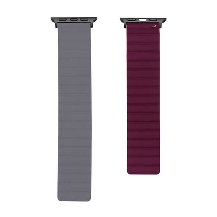 ​​​Watch 7 45mm Uyumlu KRD-52 Zore Kordon-Gri-Kırmızı