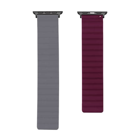 ​​​Watch 7 45mm Uyumlu KRD-52 Zore Kordon-Gri-Kırmızı