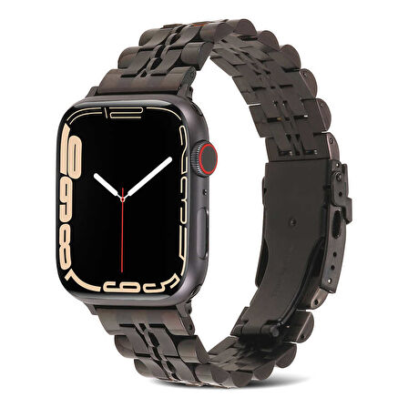 ​​​Watch Ultra 49mm Kordon Uyumlu KRD-54 Metal Strap Kayış CLO- Siyah
