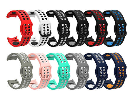 Galaxy Watch 4 40mm KRD-02 Uyumlu Zore Kordon-Mavi-Sarı