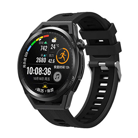 Gear S2 KRD-55 Uyumlu Zore Kordon-Beyaz-Siyah