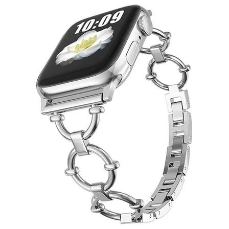 ​​​Watch 7 41mm Uyumlu KRD-56 Metal Zore Kordon-Gümüş