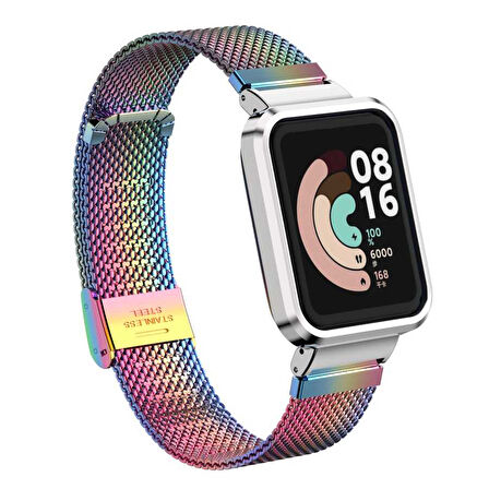 Xiaomi Redmi Watch (Mi Watch Lite) Uyumlu KRD-59 Metal Zore Kordon-Colorful