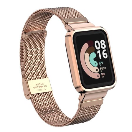 Xiaomi Redmi Watch (Mi Watch Lite) Uyumlu KRD-59 Metal Zore Kordon-Siyah