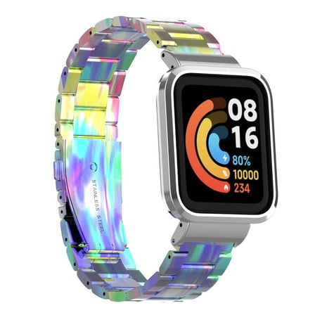 Xiaomi Redmi Watch (Mi Watch Lite) Uyumlu KRD-60 Metal Zore Kordon-Siyah