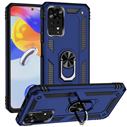 Xiaomi Redmi Note 11 Pro 5G Kılıf Zore Vega Kapak-Mavi