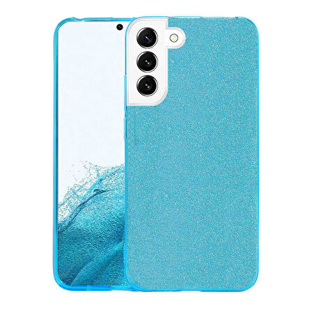 Galaxy S22 Plus Uyumlu Zore Shining Silikon-Mavi