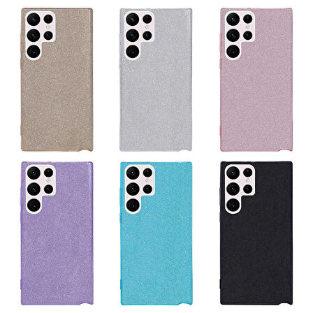 Galaxy S22 Ultra Uyumlu Zore Shining Silikon-Pembe