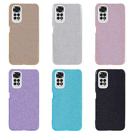 Xiaomi Redmi Note 11 Global Kılıf Zore Shining Silikon-Siyah