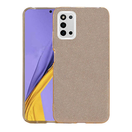 Galaxy A03S Uyumlu Zore Shining Silikon-Gold